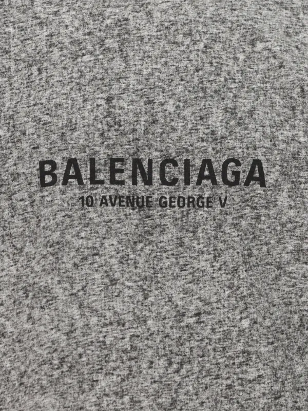 Balenciaga logo-print Heathered T-shirt | Grey | FARFETCH