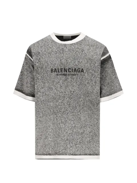 Balenciaga logo-print melange T-shirt