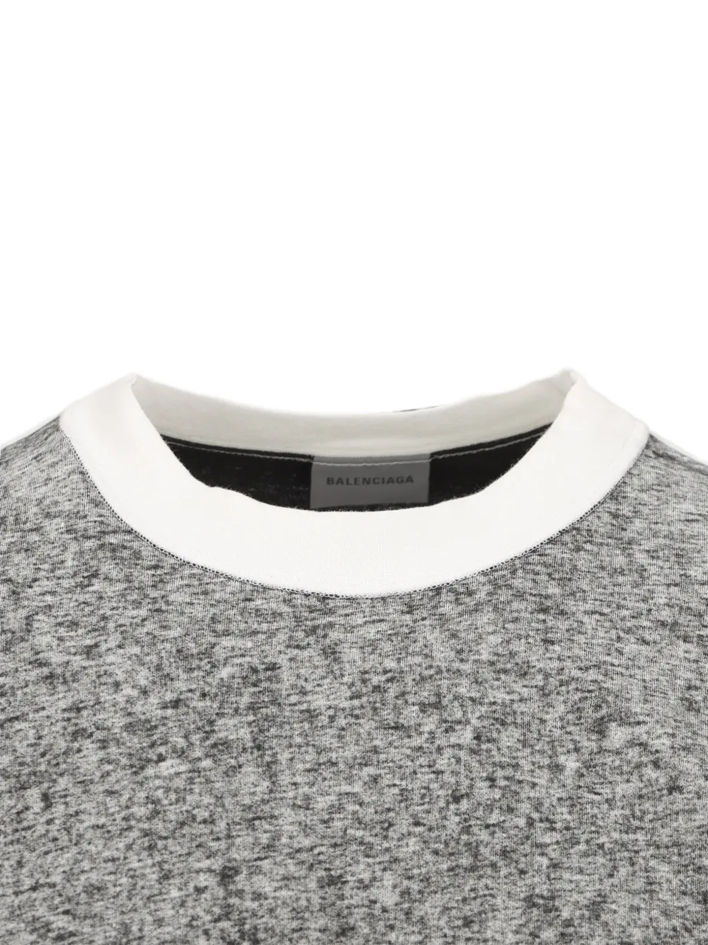 Balenciaga T-shirt met gemêleerd effect en logo-print Grijs