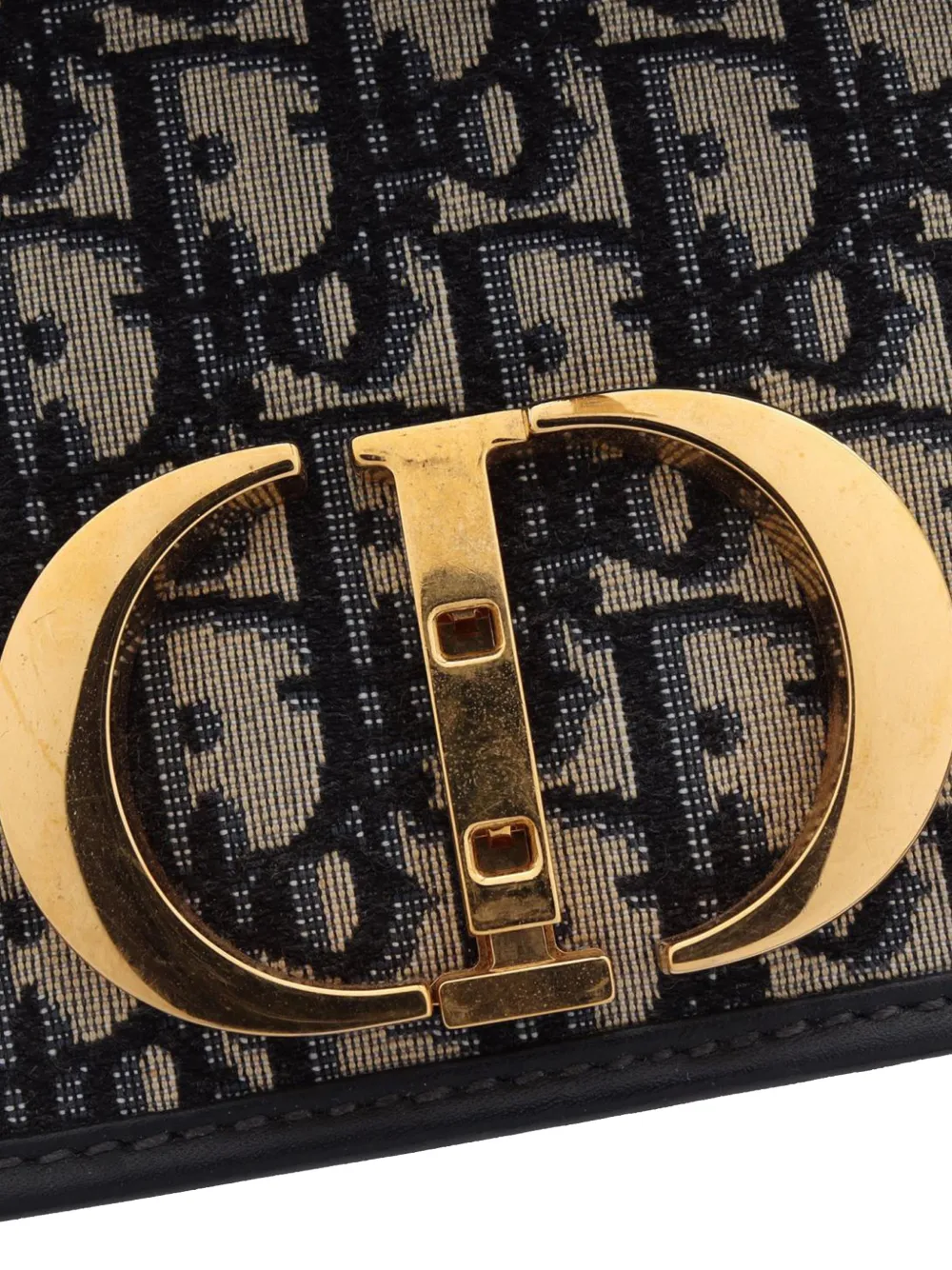 Dior Pre-owned 2019 Oblique Canvas 30 Montaigne Flap Crossbody Bag in Blue, view 2