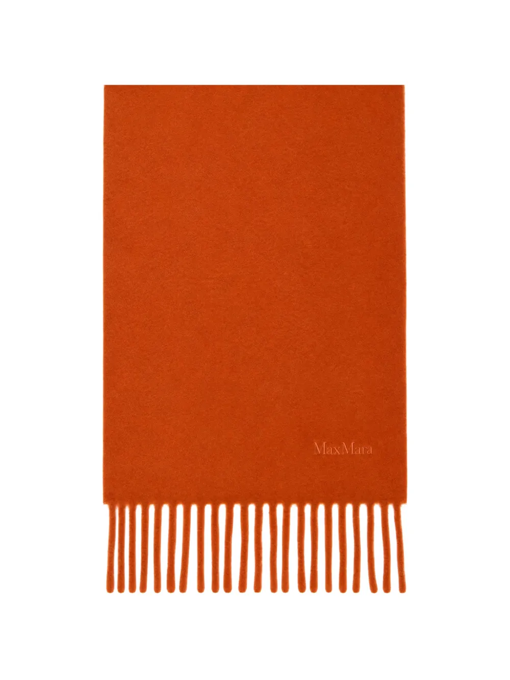 Max Mara Sciarpa con frange - Arancione