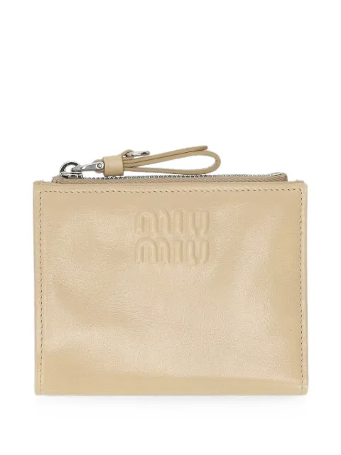 Miu Miu Portemonnaie mit Logo-Prägung