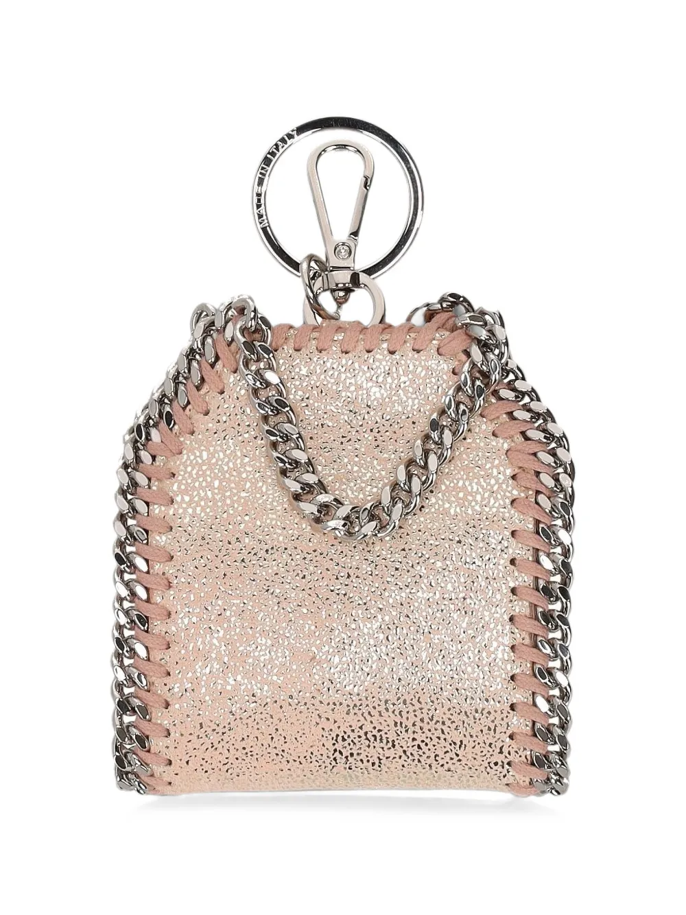 Stella McCartney Falabella chain-trim AirPods case keyring Beige