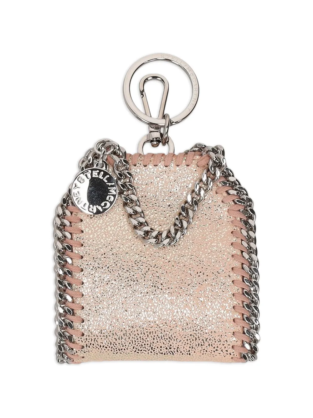 Stella McCartney Falabella chain-trim AirPods case keyring Beige