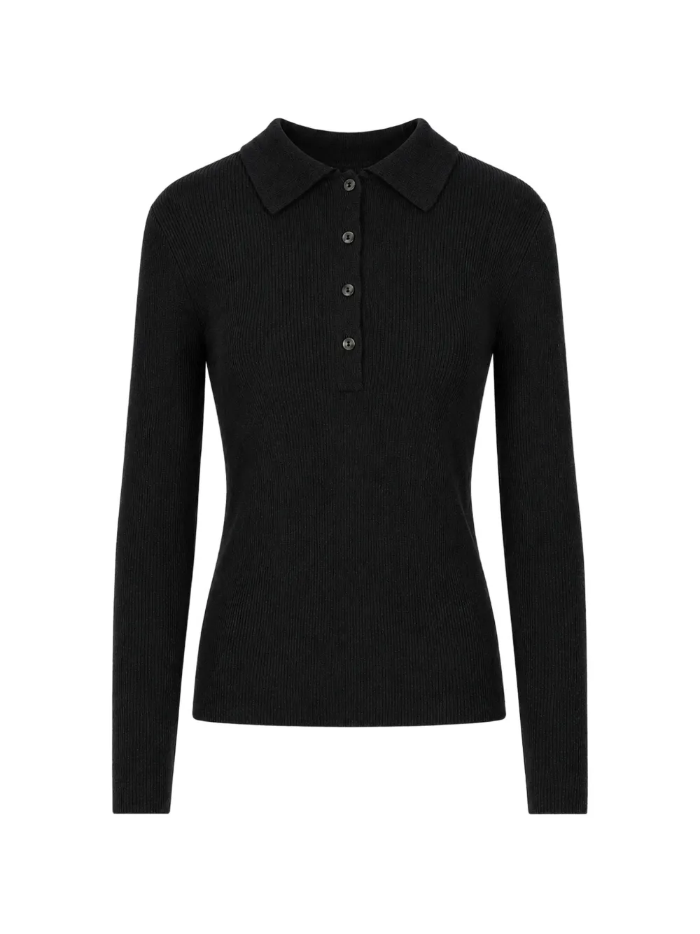 P.A.R.O.S.H. ribbed-knit polo top - Nero