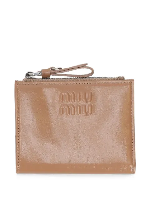 Miu Miu Portemonnaie mit Logo-Prägung