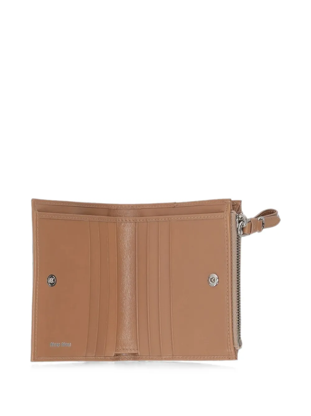 Miu Leren portemonnee Beige
