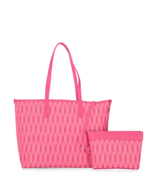 Au Départ Tote 47 monogram-jacquard leather-trim tote bag