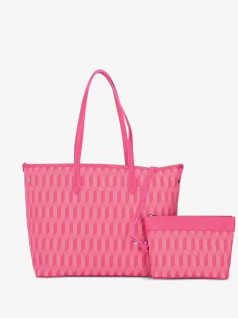 Au Départ Tote 47 monogram-jacquard leather-trim tote bag