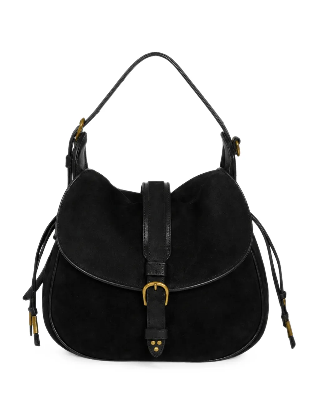 Jérôme Dreyfuss Gildas Suede Shoulder Bag In Schwarz