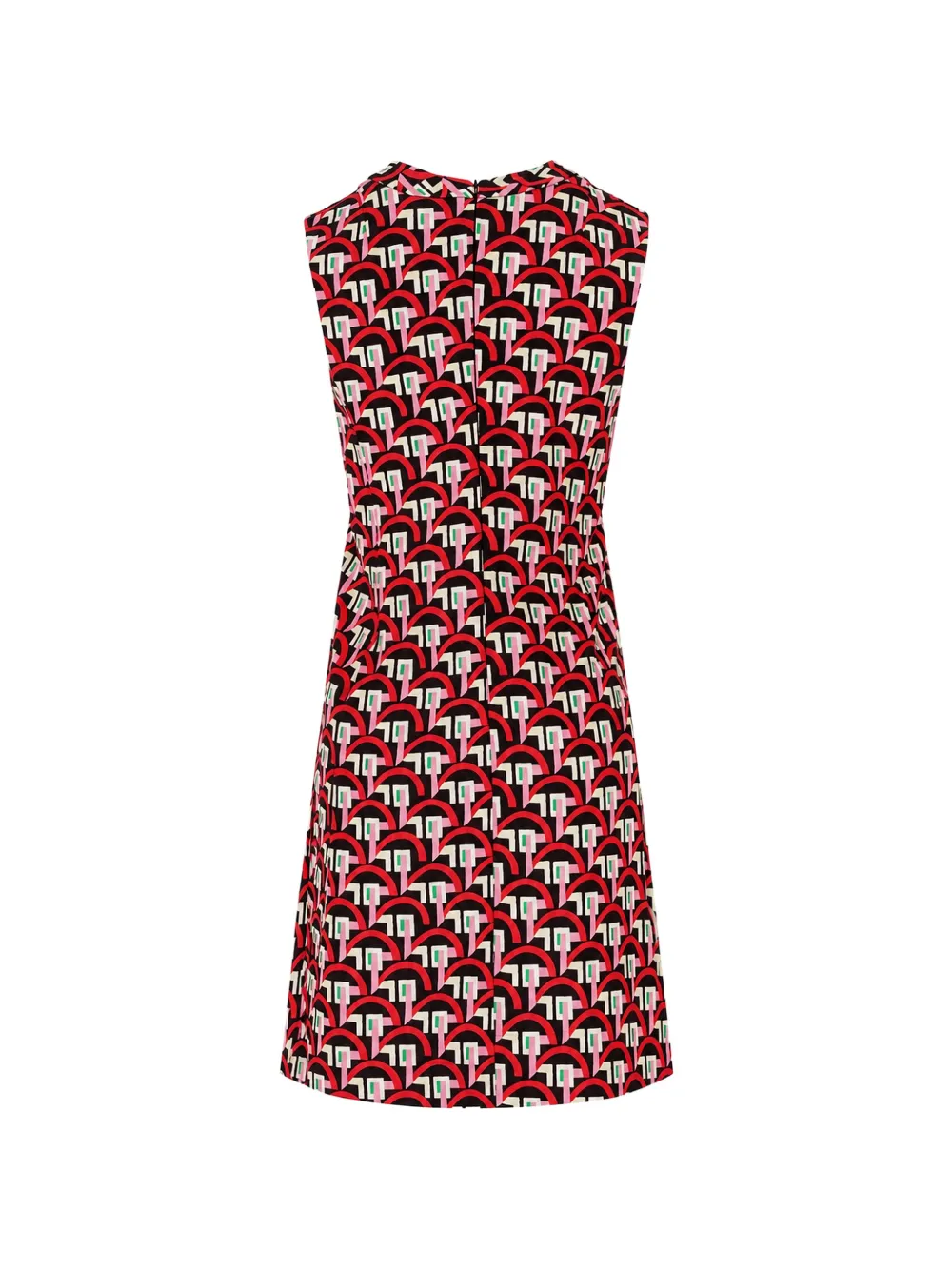 Laura Urbinati Mouwloze midi-jurk met geometrische print Zwart
