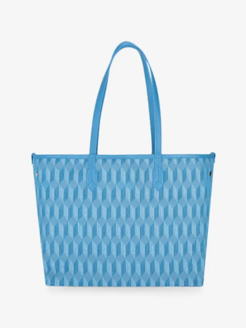 Au Départ geometric-jacquard tote bag