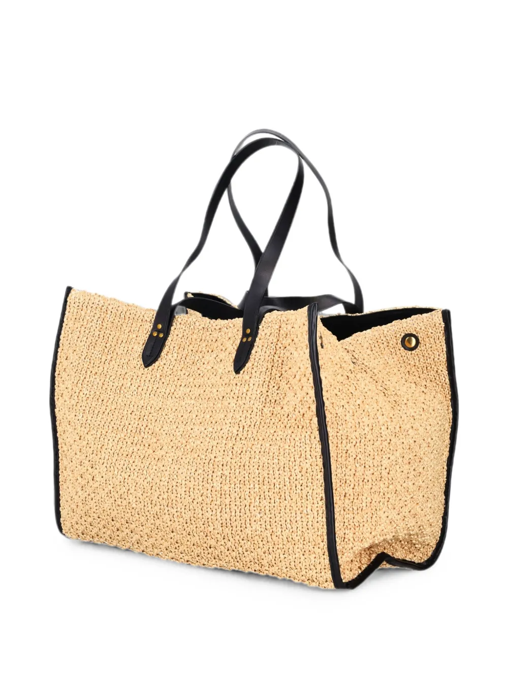 Jérôme Dreyfuss Grote Leon shopper met leren afwerking Beige