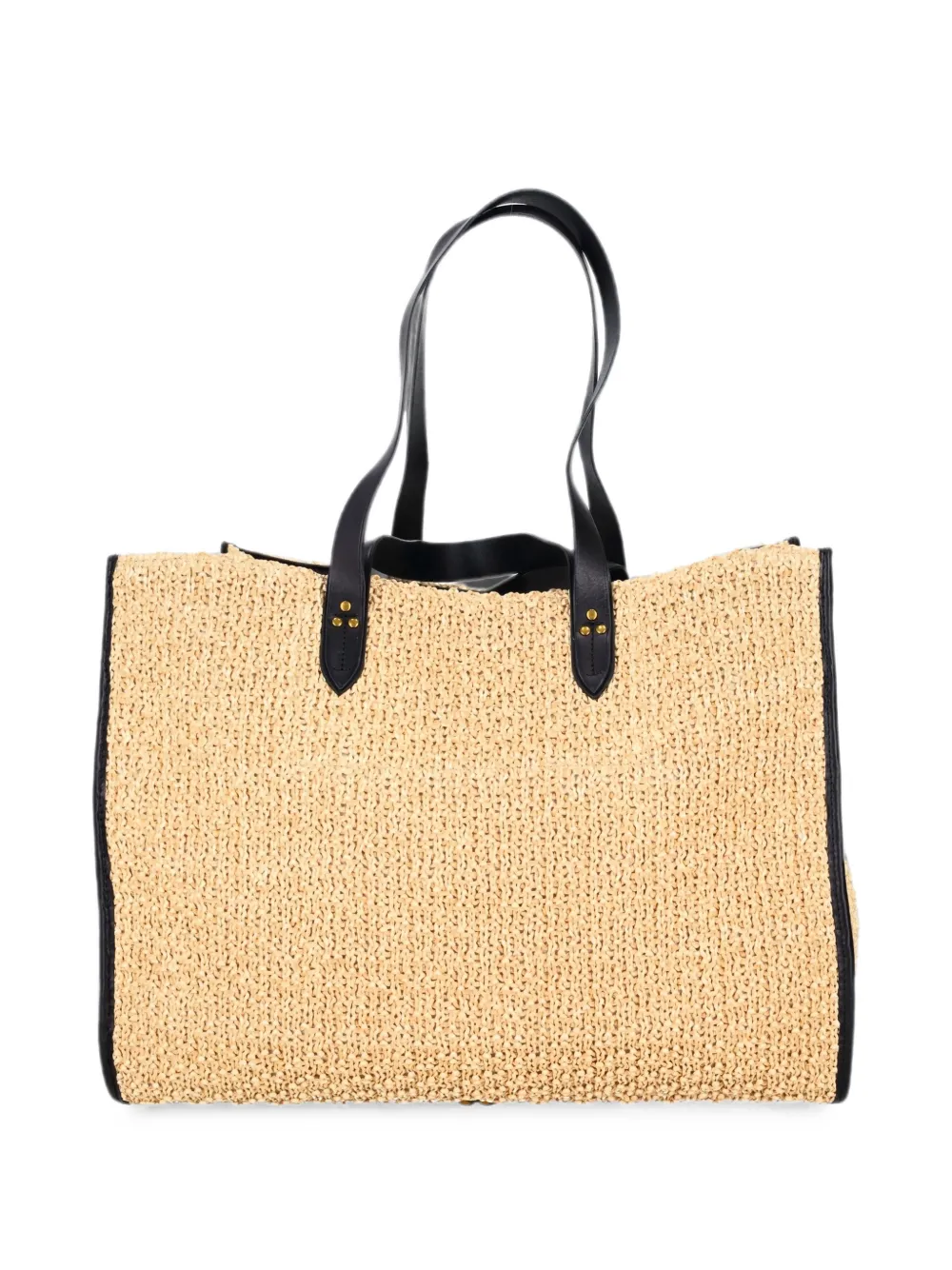 Jérôme Dreyfuss Grote Leon shopper met leren afwerking Beige
