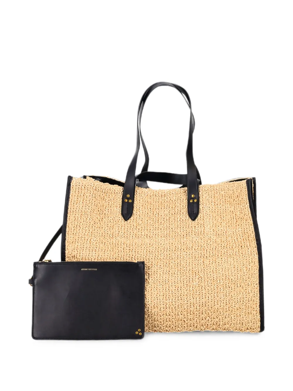 Jérôme Dreyfuss Grote Leon shopper met leren afwerking Beige