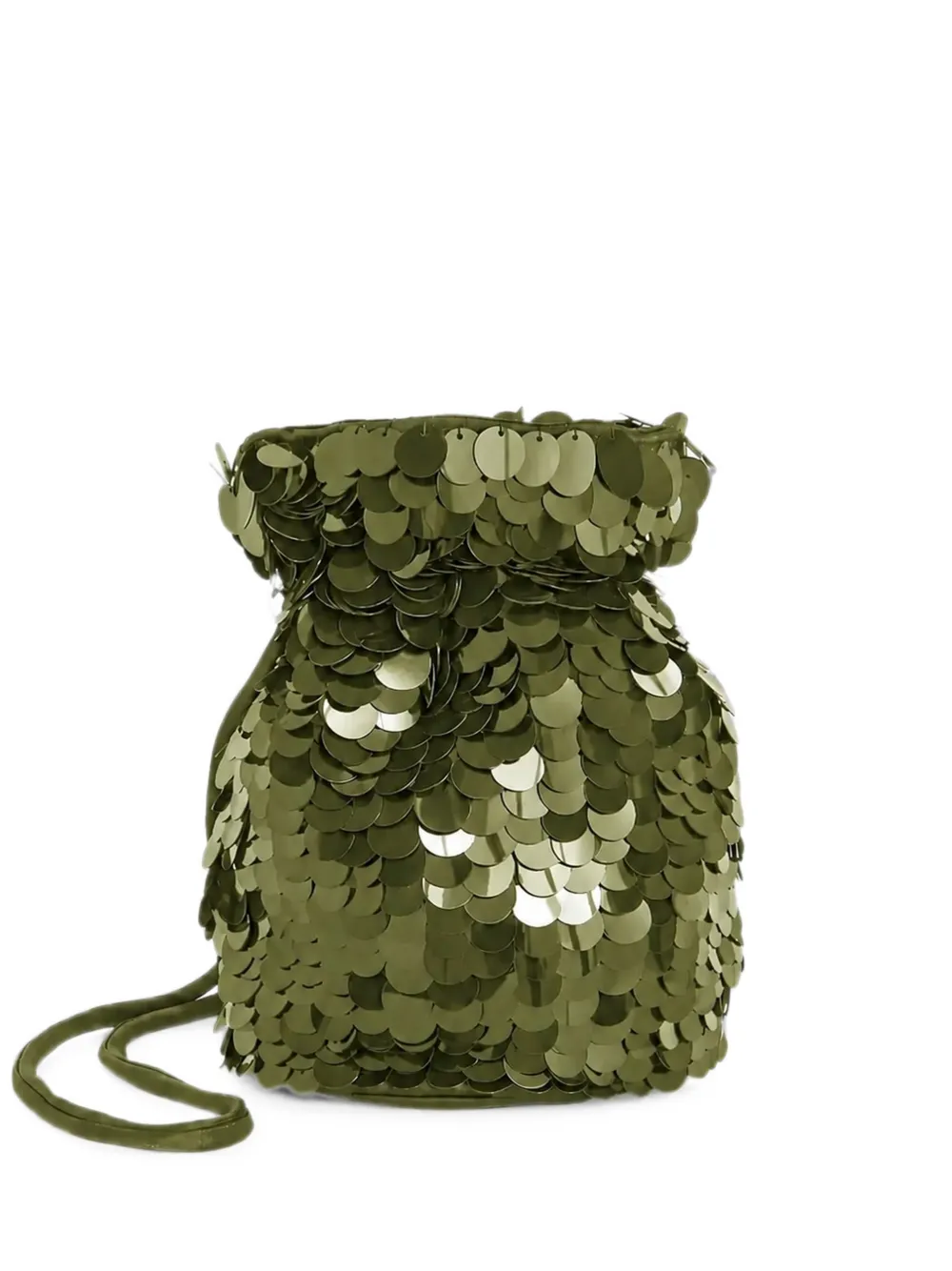 P.a.r.o.s.h Sequin-embellished Bucket Bag In Green