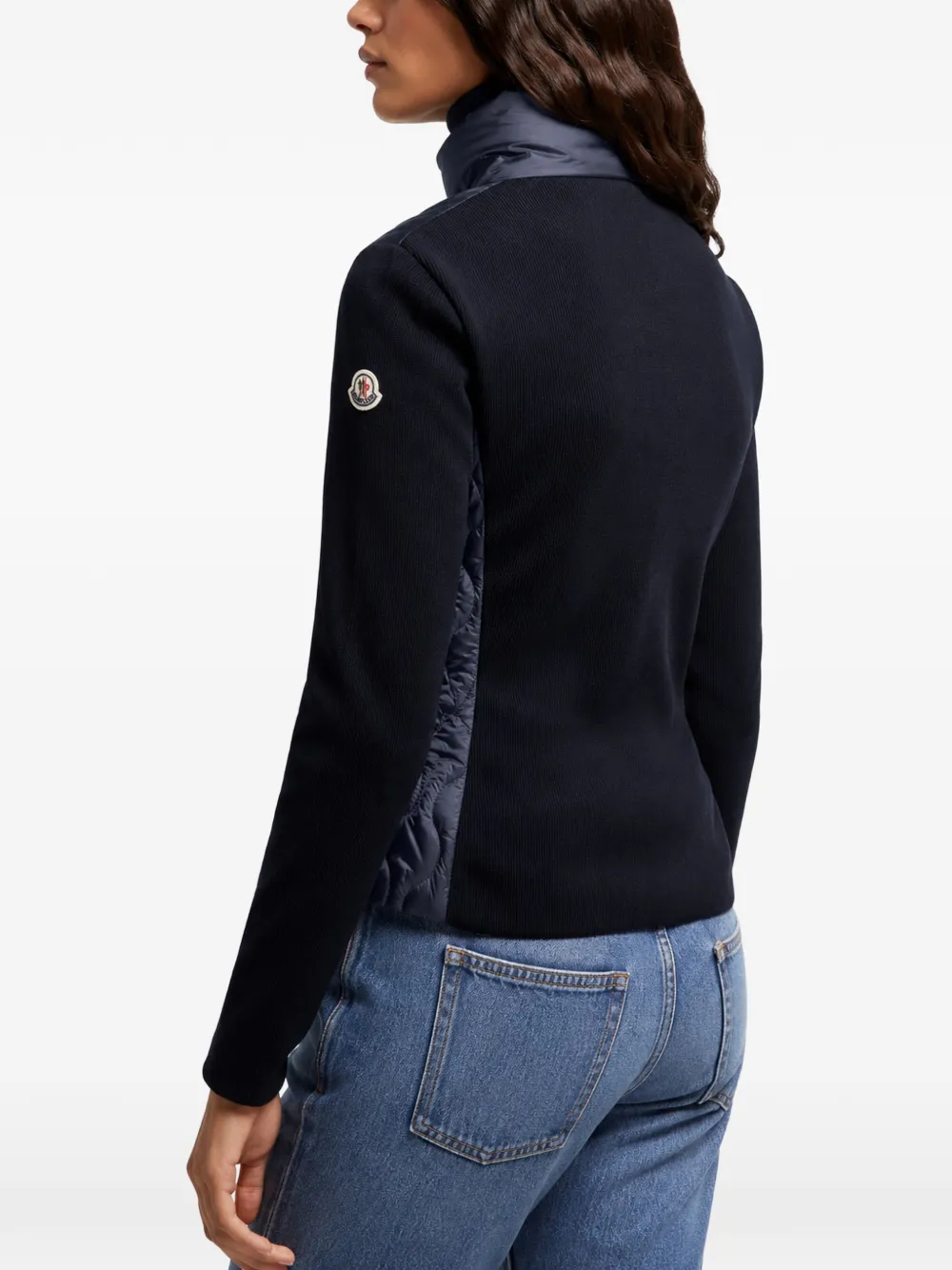 Moncler Katoenen gewatteerd vest met rits Blauw
