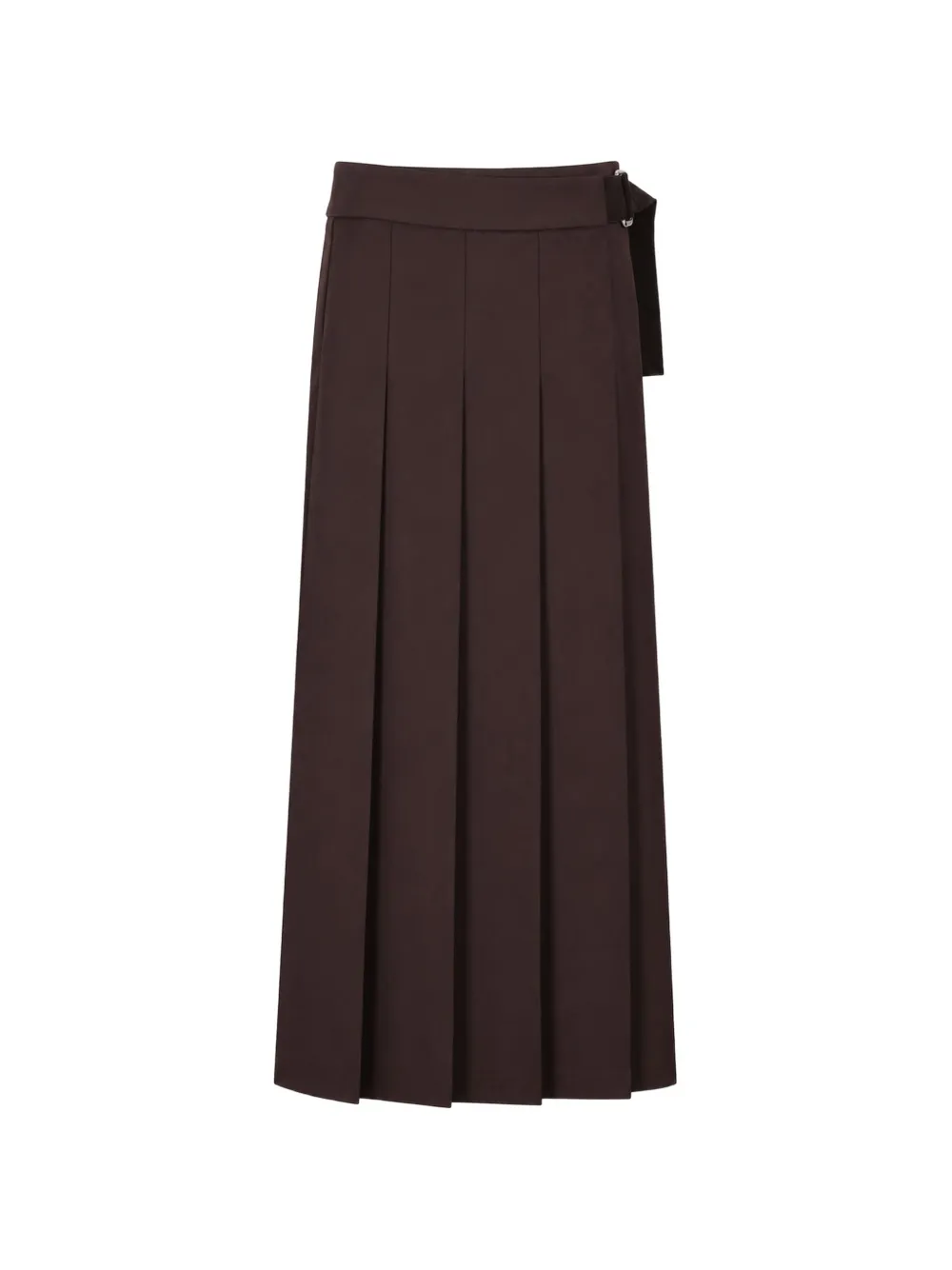 P.A.R.O.S.H. belted pleated midi skirt - Brown