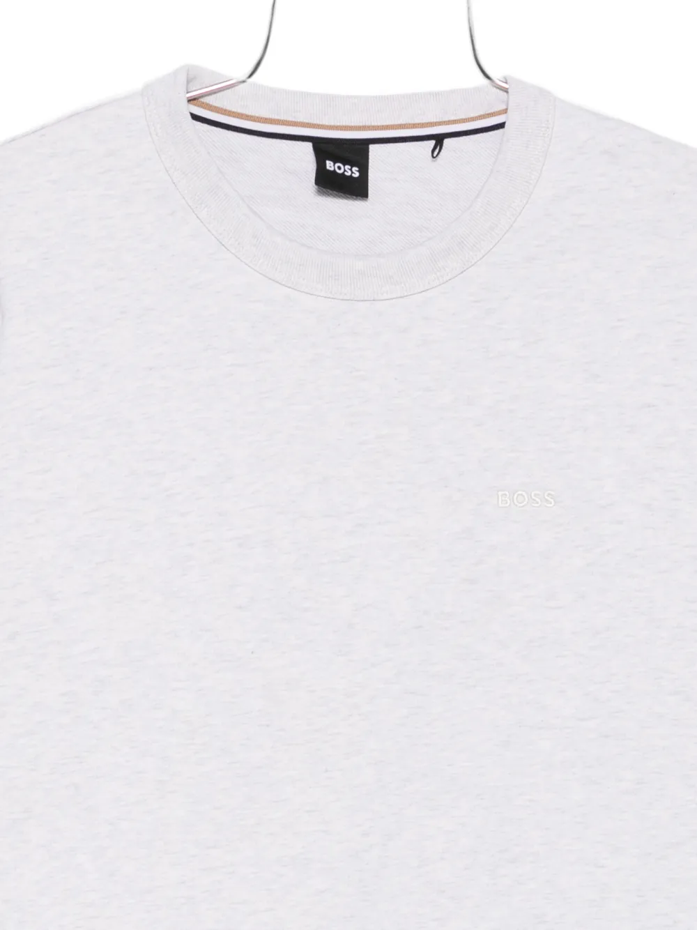 BOSS Katoenen sweater met geborduurd logo Grijs