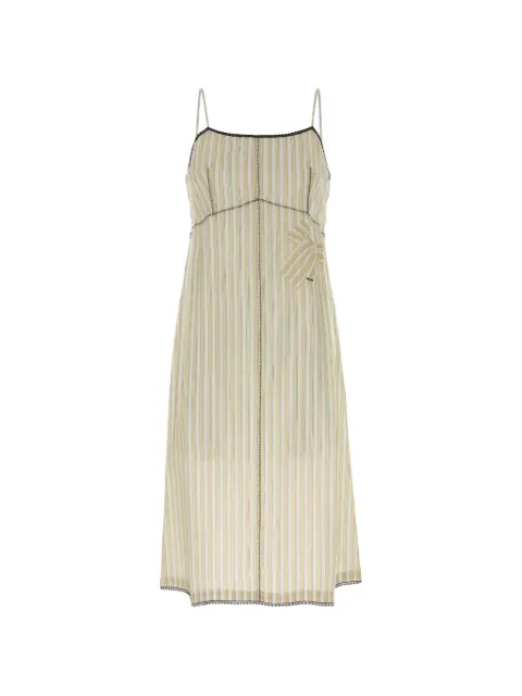Prada striped bow-detail dress