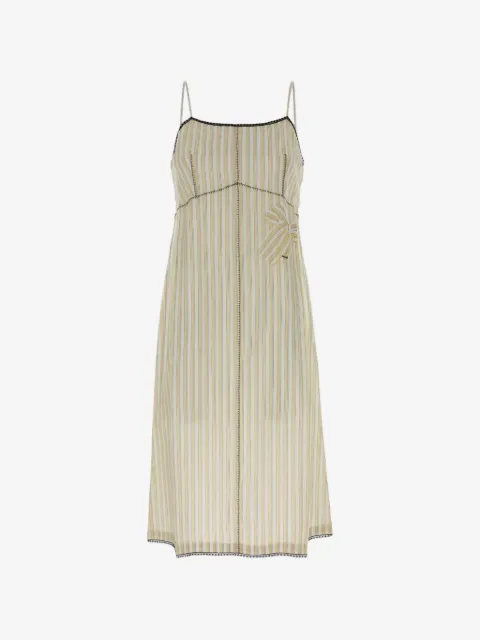 Prada striped bow-detail dress