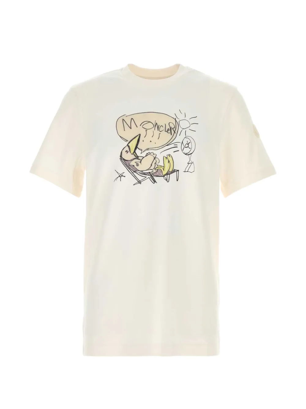 Moncler MonDuck katoenen-T-shirt met grafische print Beige