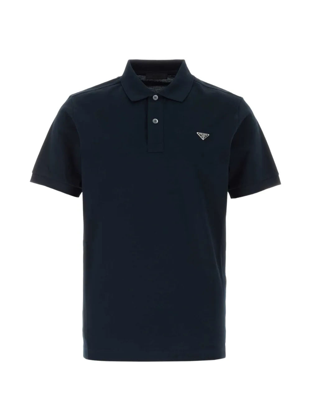 Prada Polo con placca logo - Blu