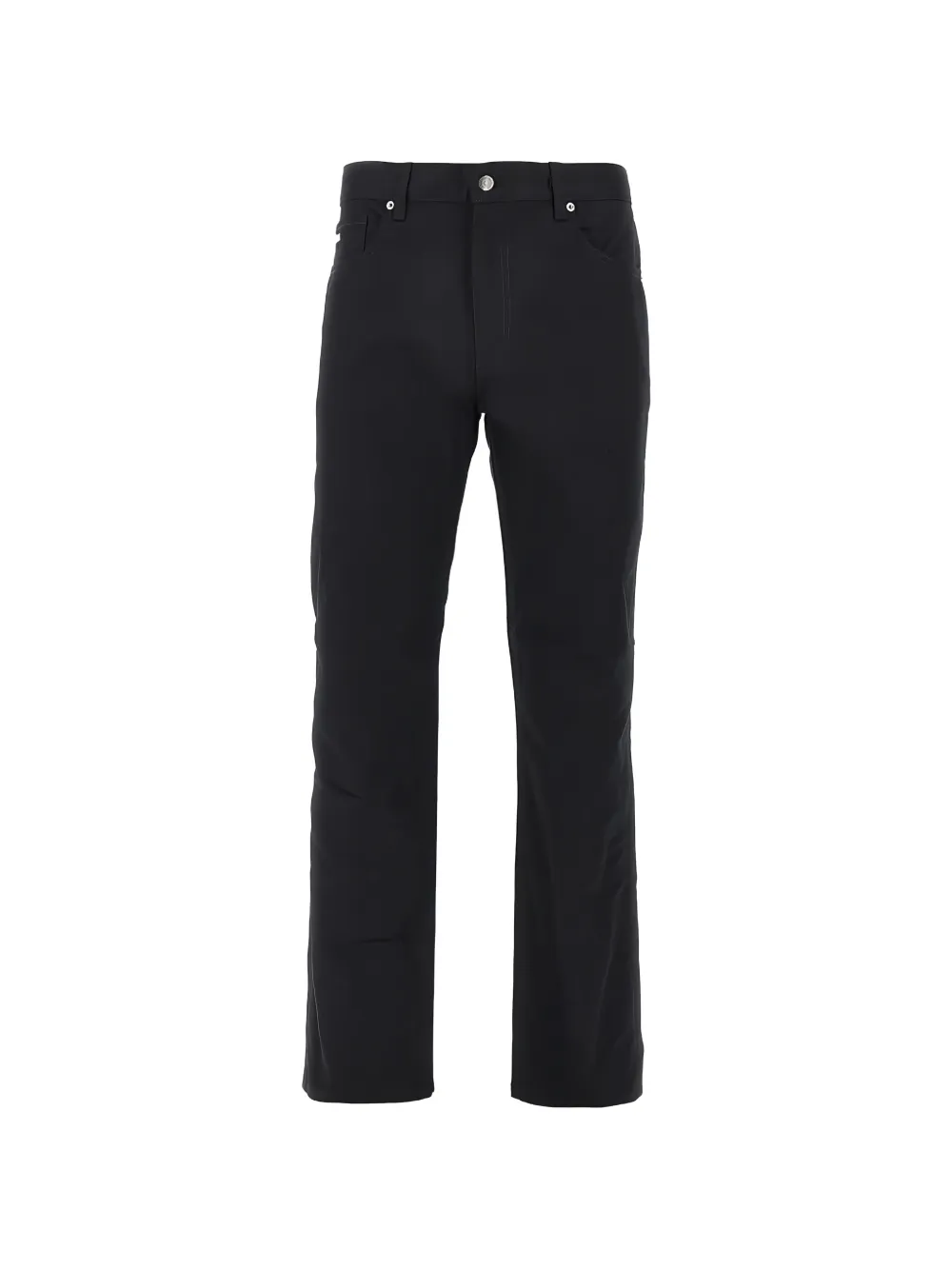 Emporio Armani logo-plaque straight-leg trousers - Nero