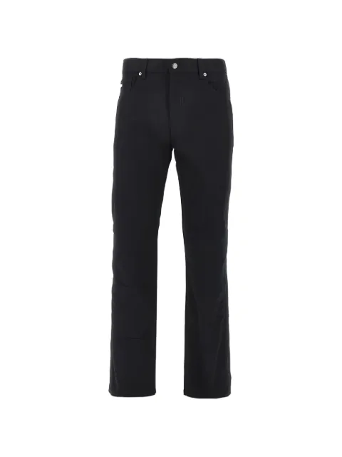 Emporio Armani logo-plaque straight-leg trousers