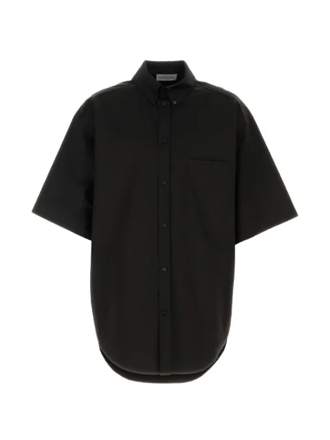 Balenciaga logo-patch oversized shirt