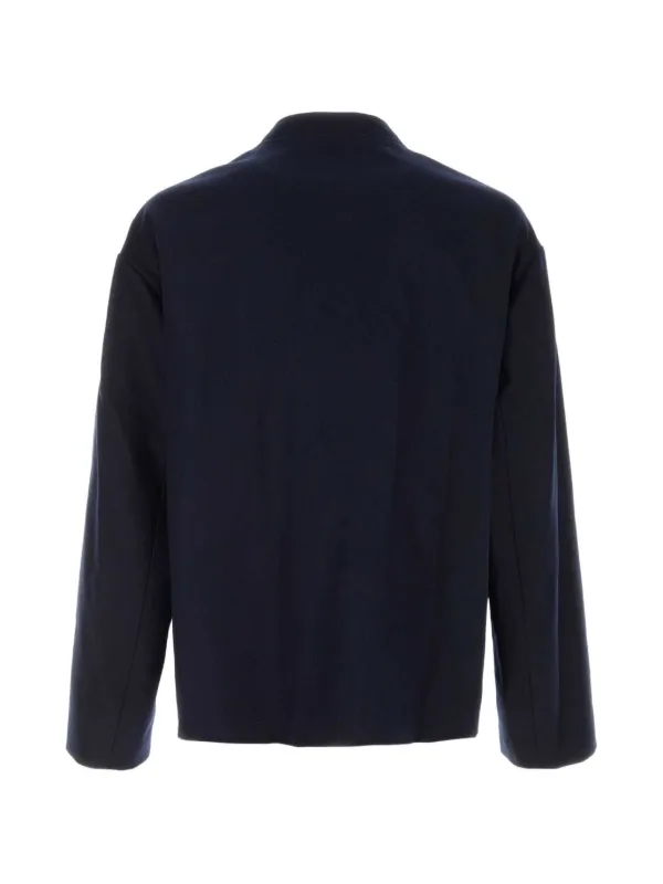 JIL SANDER ノーカラージャケット Jil Sander ノーカラー ジャケット | ブルー | FARFETCH JP