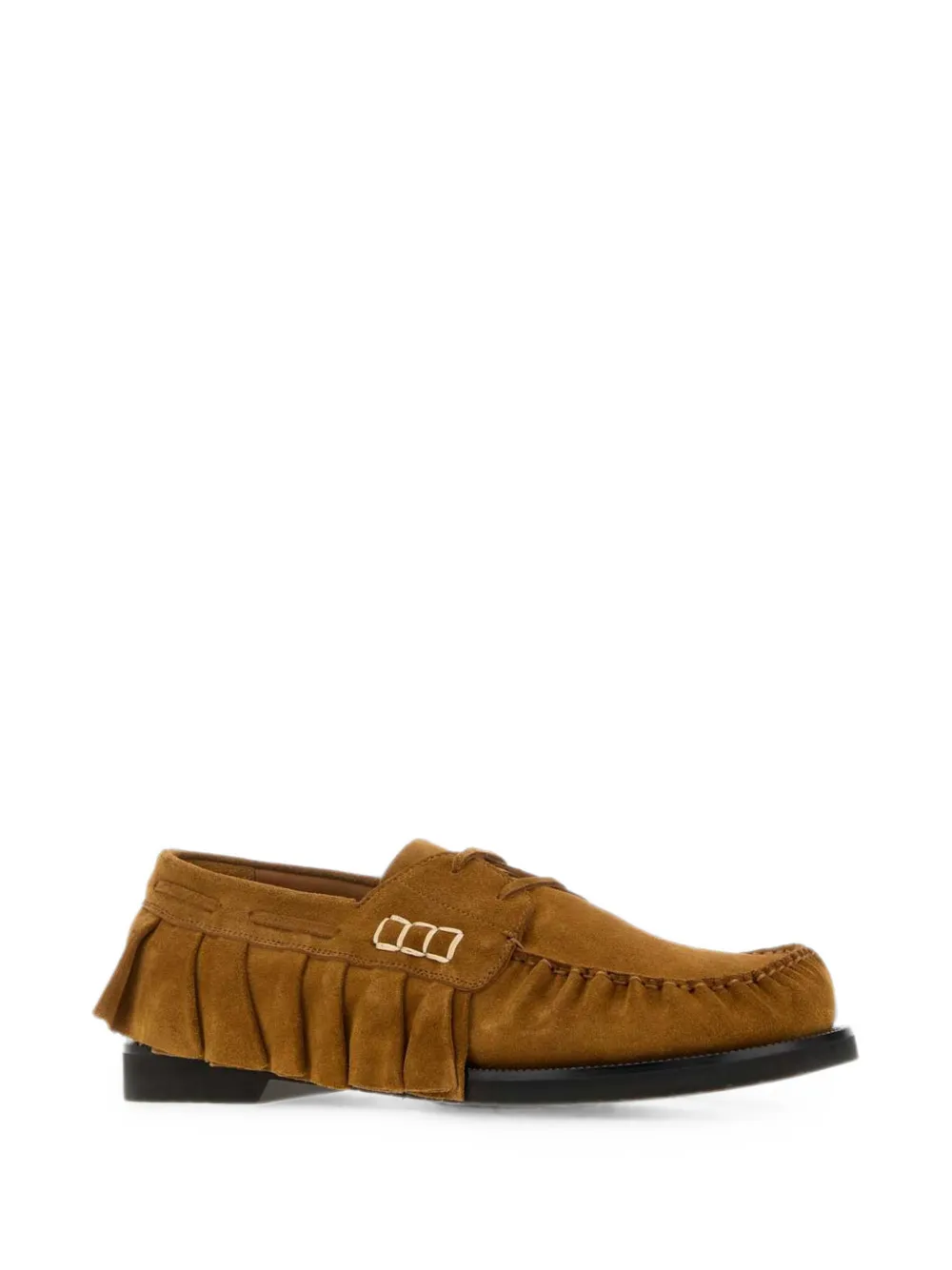 JW Anderson ruffled suede boat shoes Bruin