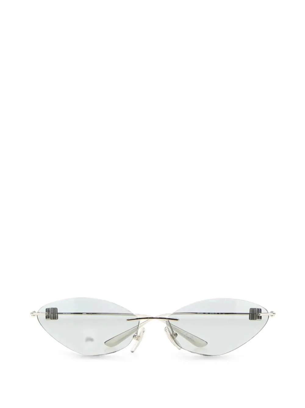 Balenciaga Rahmenlose Nano Cat-Eye-Sonnenbrille - Silber