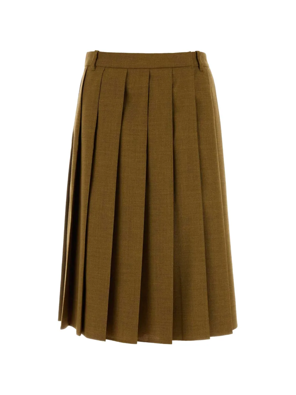 Prada pleated midi skirt - Marrone