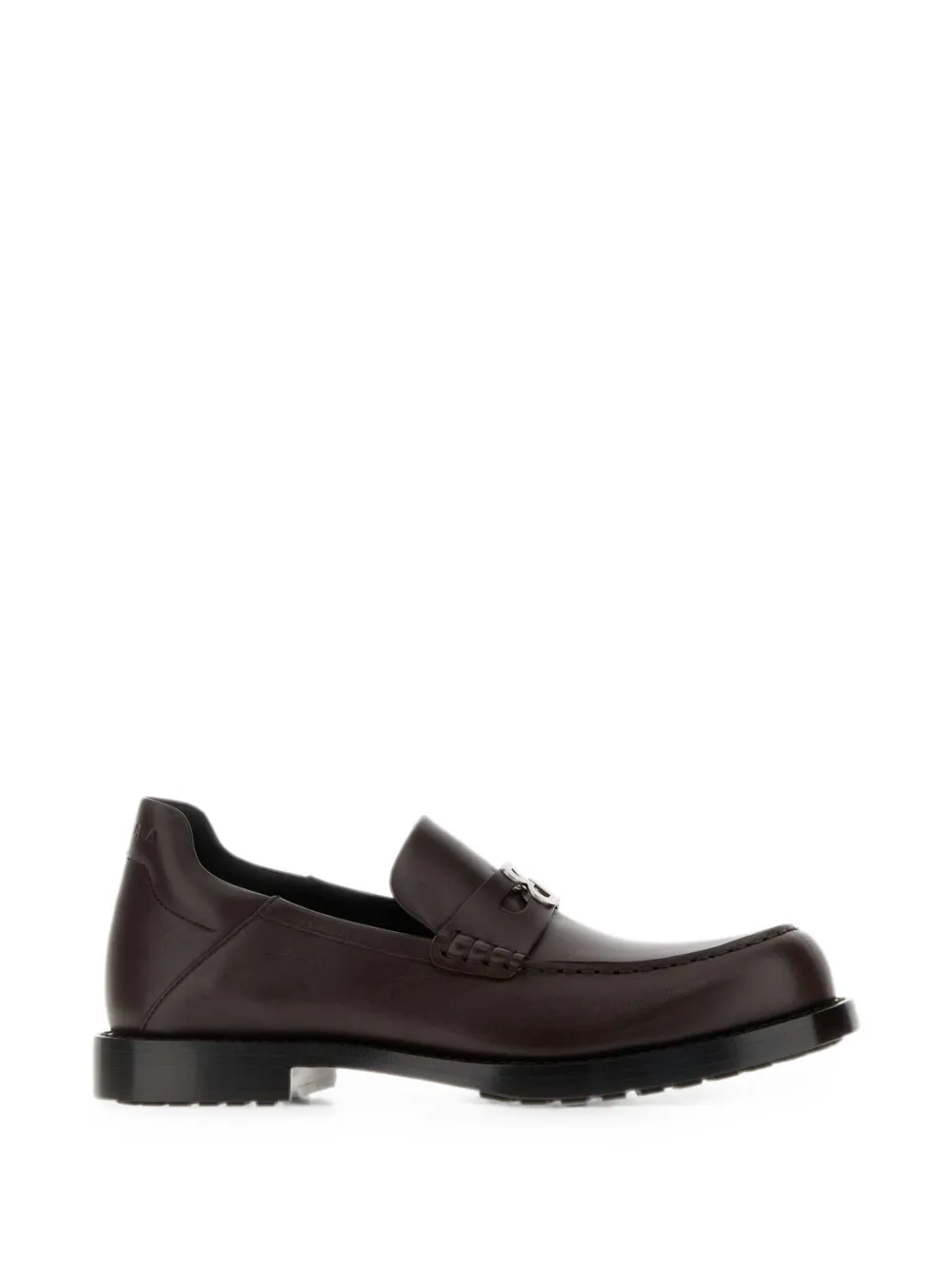 Balenciaga Comfy logo-plaque leather loafers - Marrone