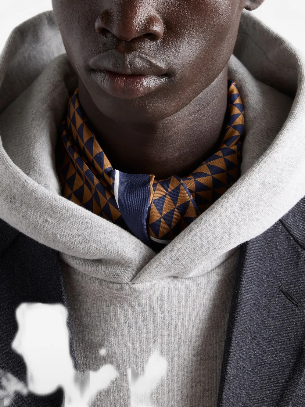 Prada Hoodie met elleboog-patch Grijs