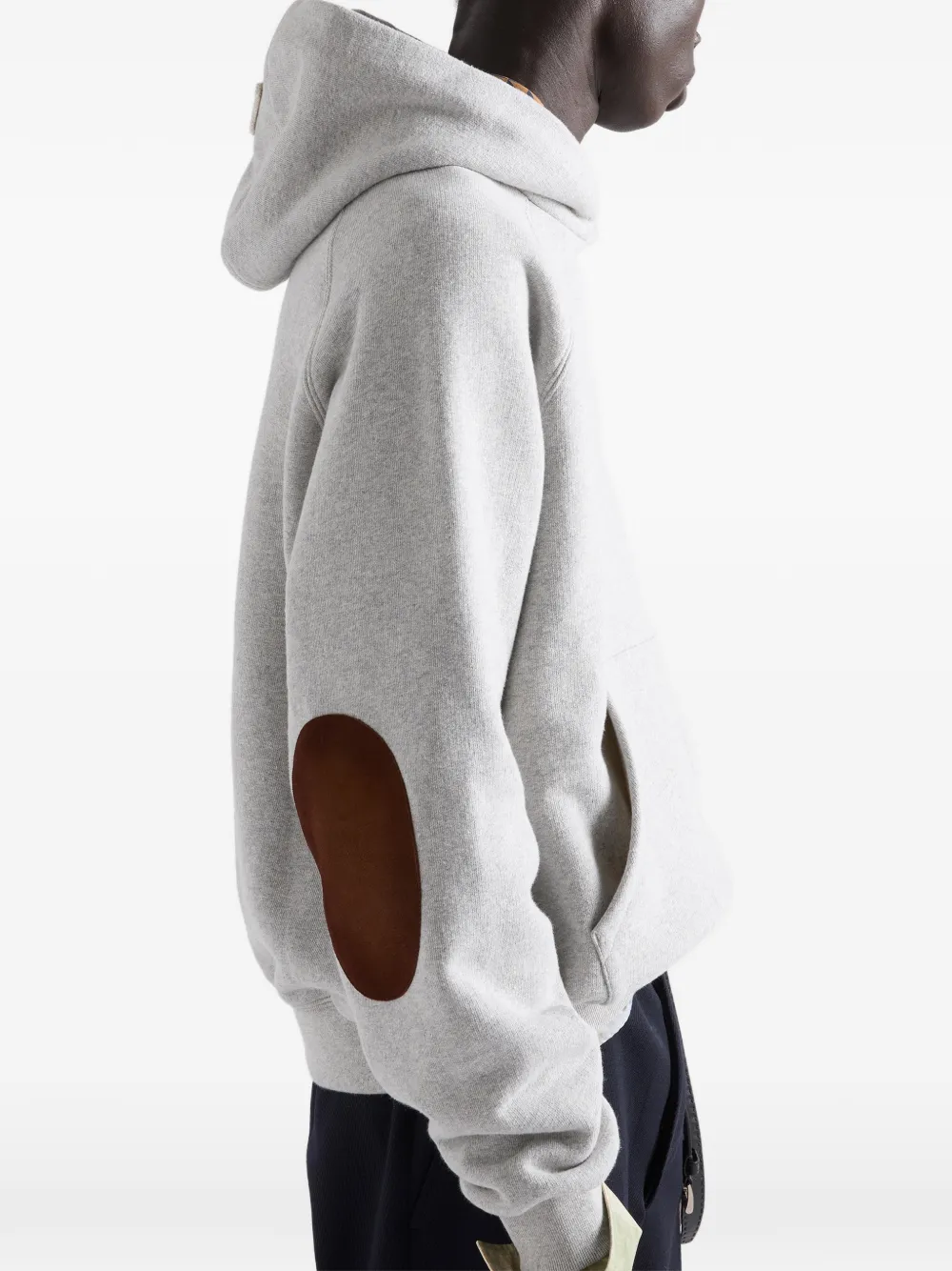 Prada Hoodie met elleboog-patch Grijs