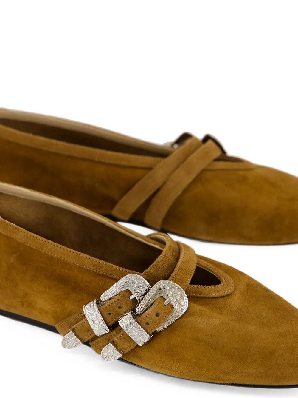 Le Monde Beryl Claudia buckle-fastening ballet flats Bruin