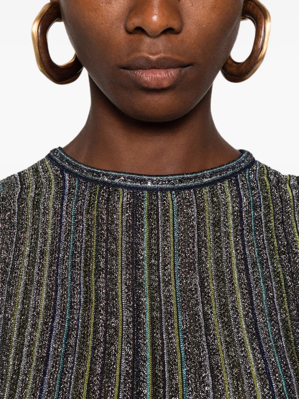 Missoni Mouwloze gestreepte tanktop Groen