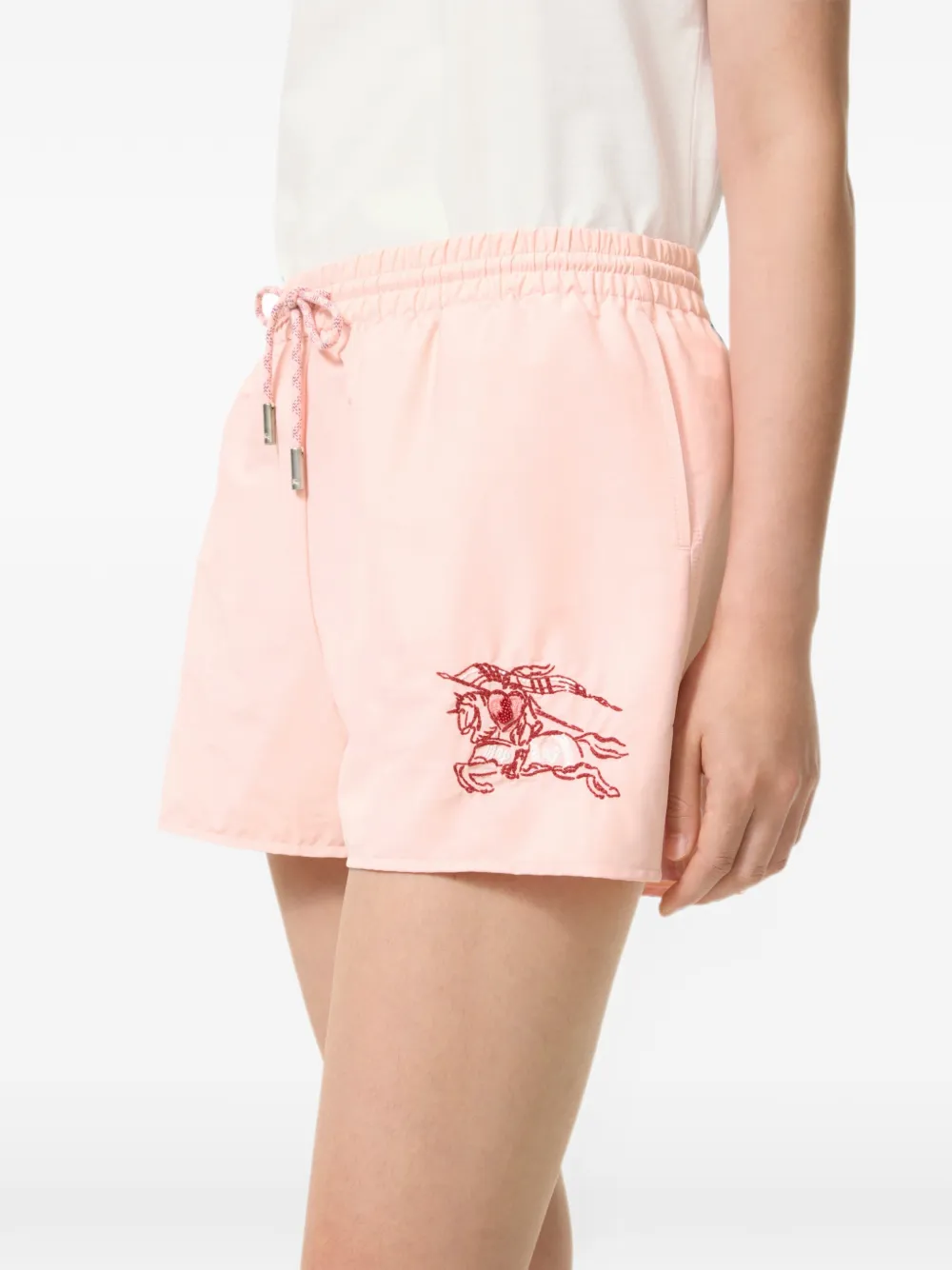 Burberry Heart Knight stretch nylon shorts Roze