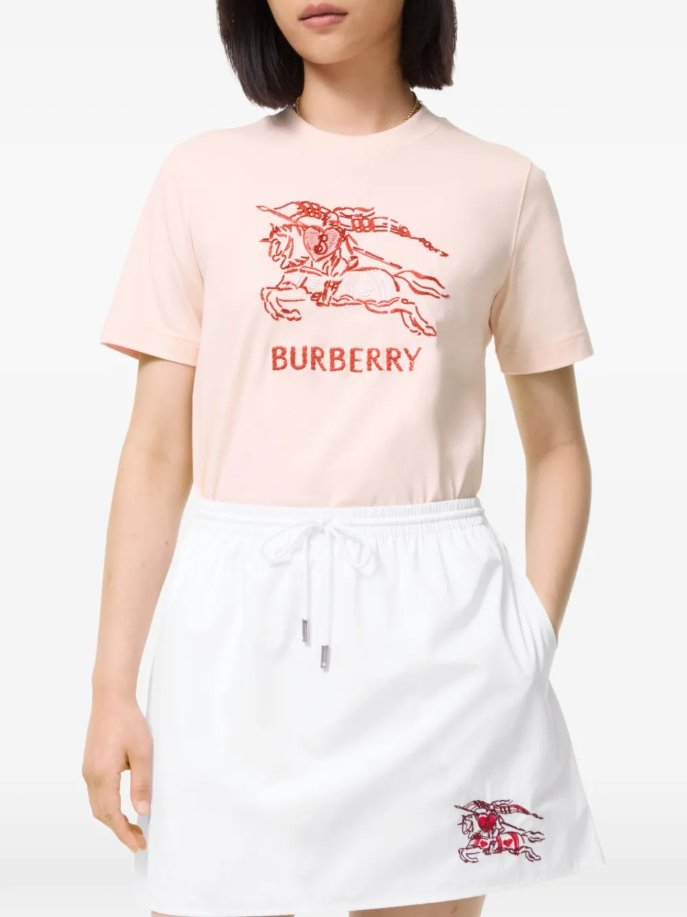 Burberry Heart Knight katoenen T-shirt Roze