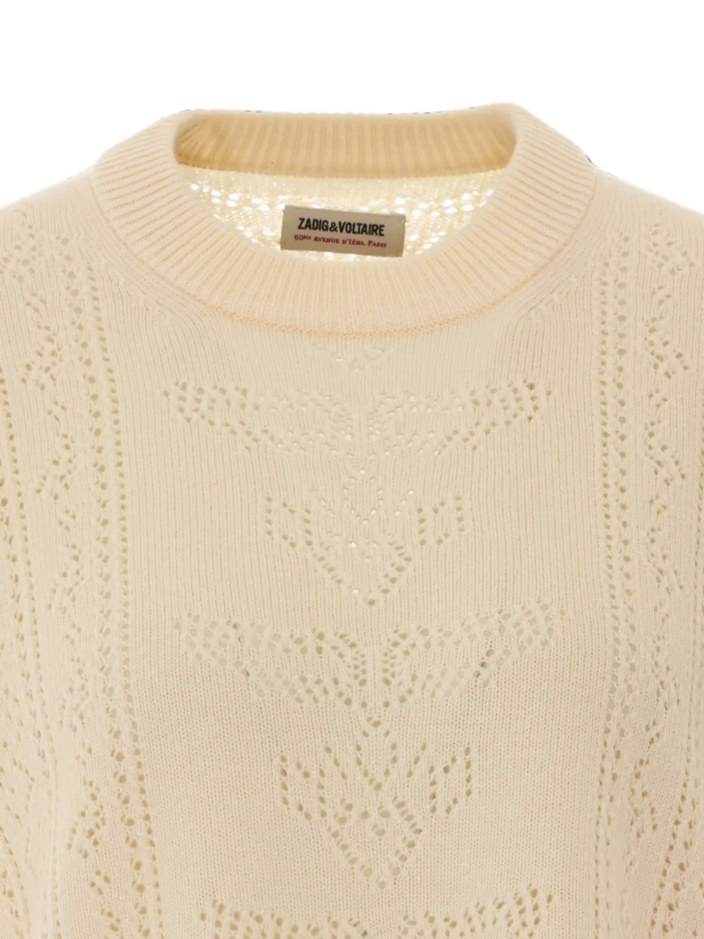 Zadig&Voltaire Markuz pointelle-knit sweater Beige