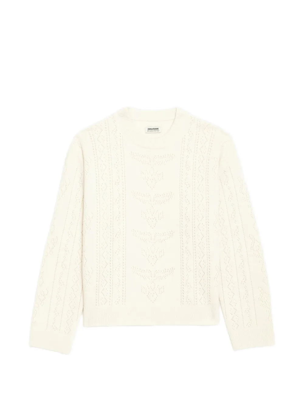 Zadig&Voltaire Markuz pointelle gebreide trui Beige
