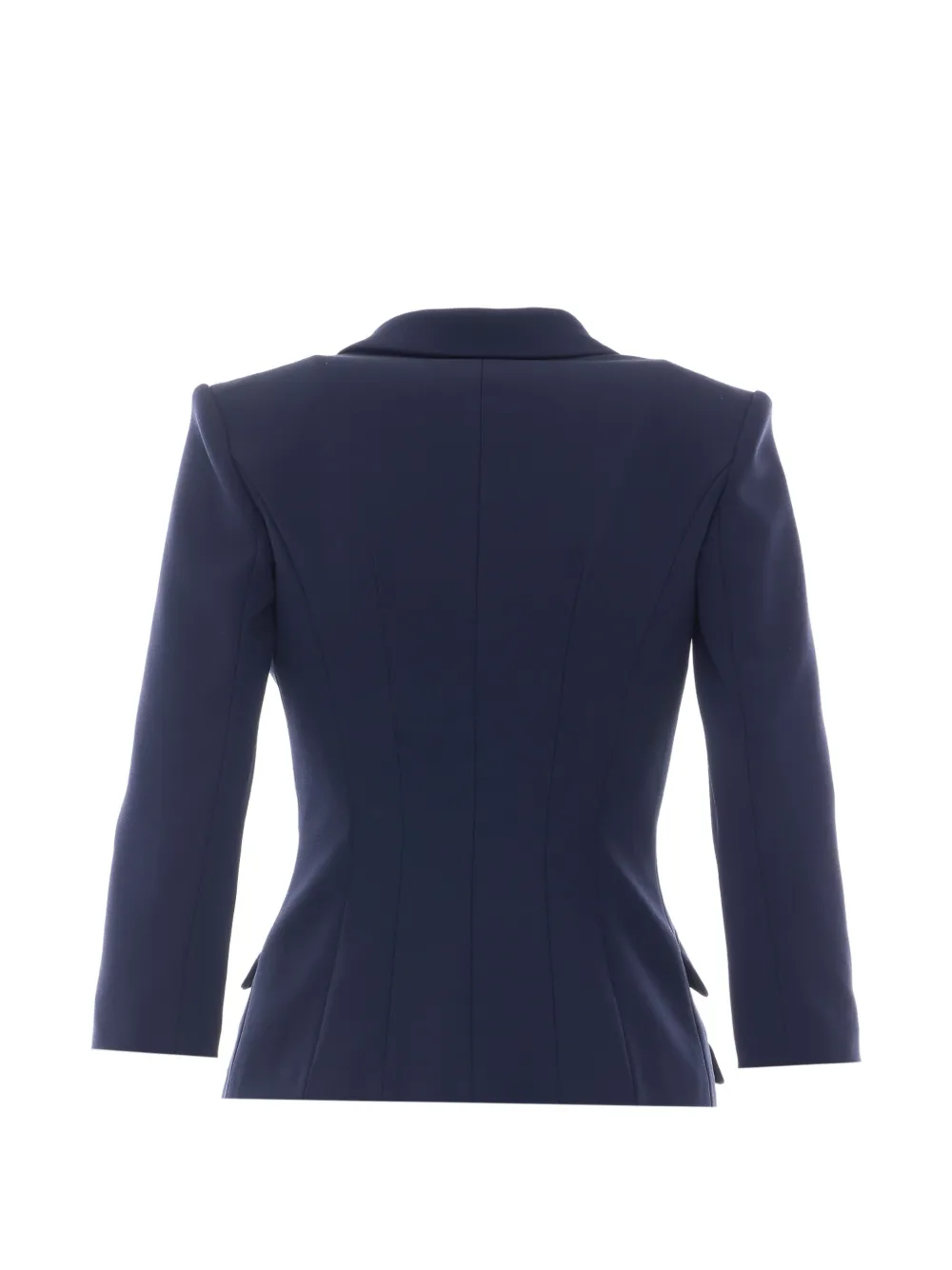 Elisabetta Franchi Jack met dubbele rij knopen en logo Blauw