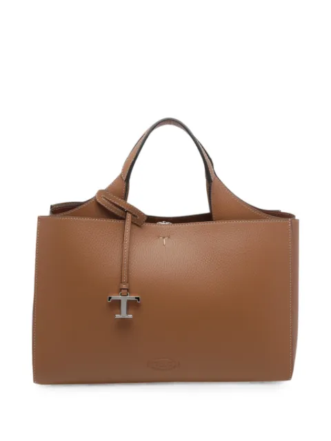 Tod's logo-charm leather tote bag