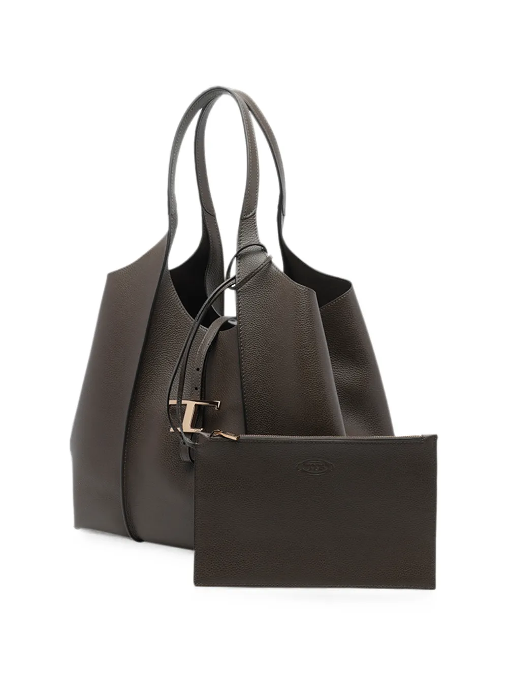 Tod's T-Timeless medium leren shopper Groen