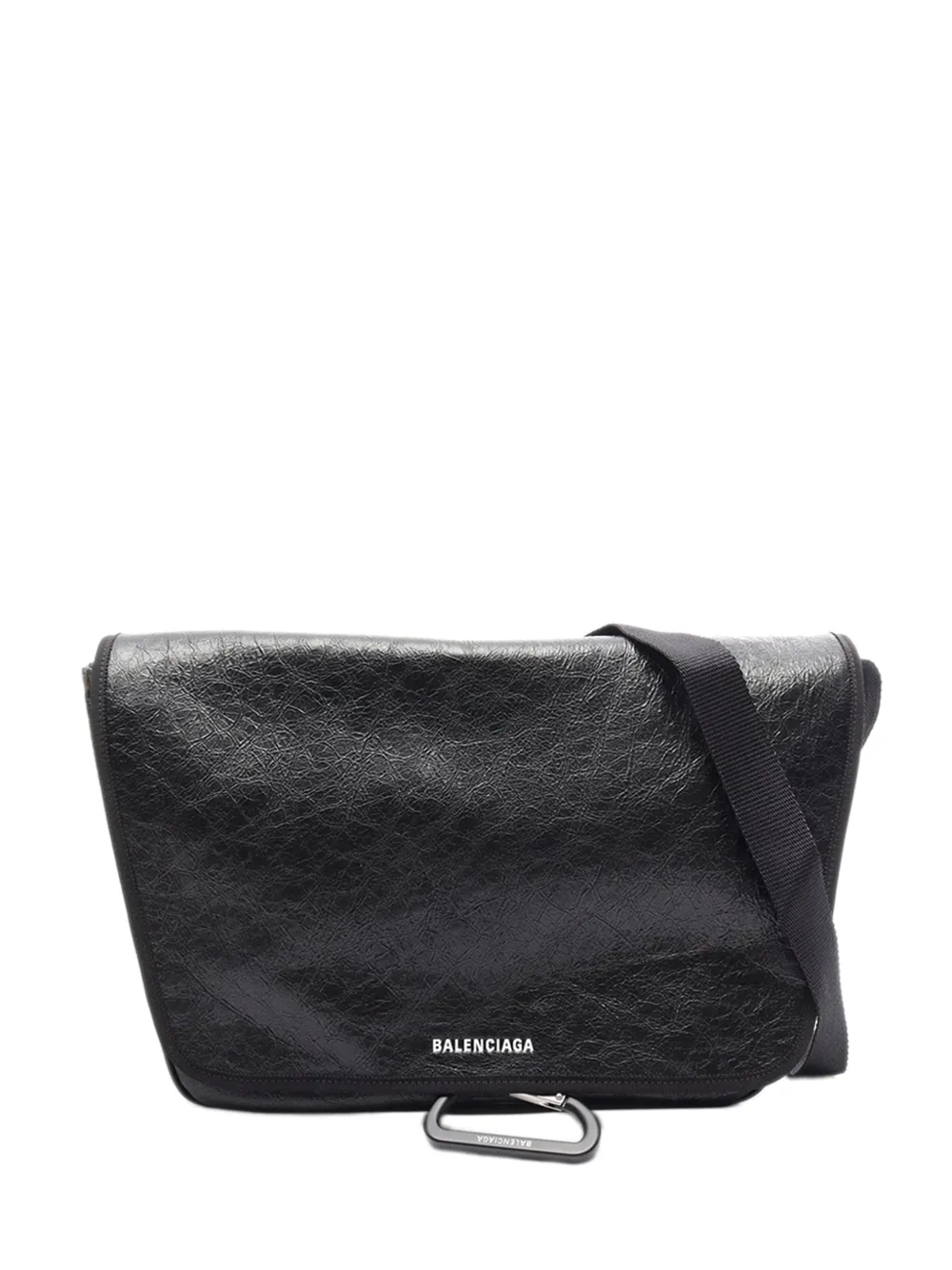 Balenciaga Pre-Owned 2024 Leather Explorer Flap crossbody bag - Schwarz