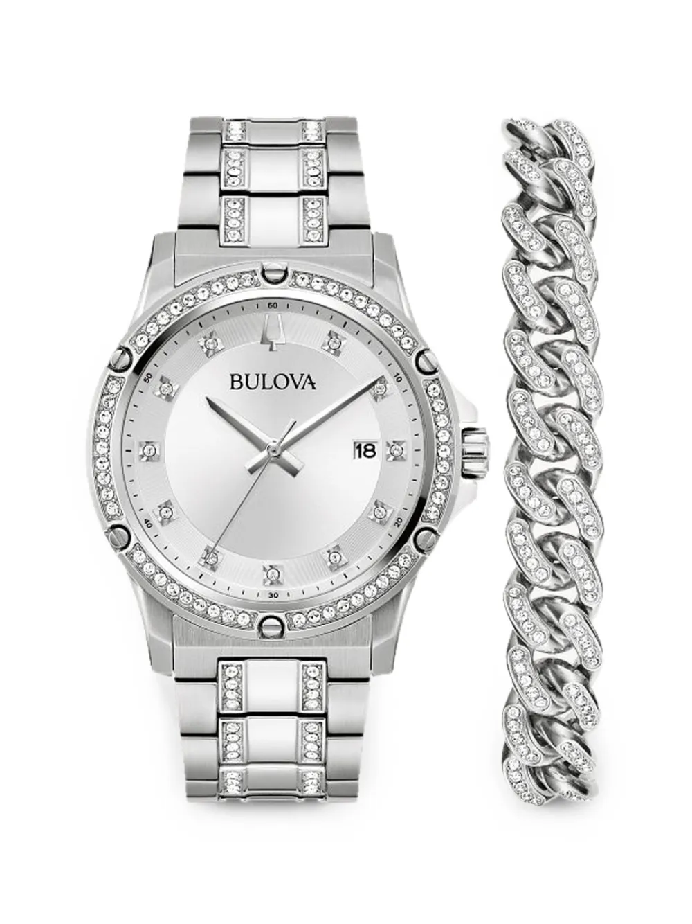 Bulova Crystal 42mm watch - Argento