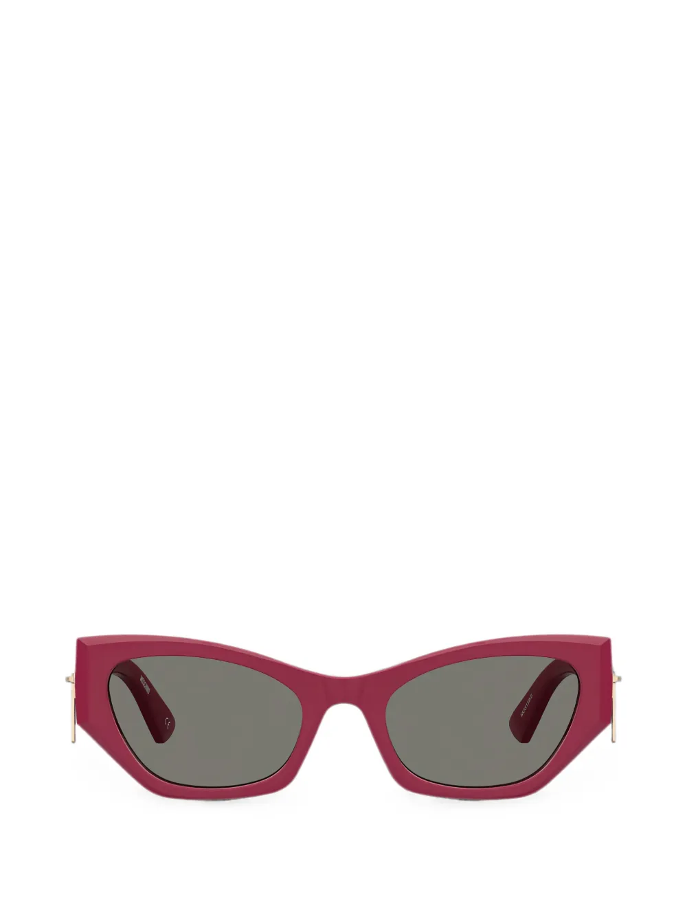 Moschino zip-detail cat-eye sunglasses - Rot