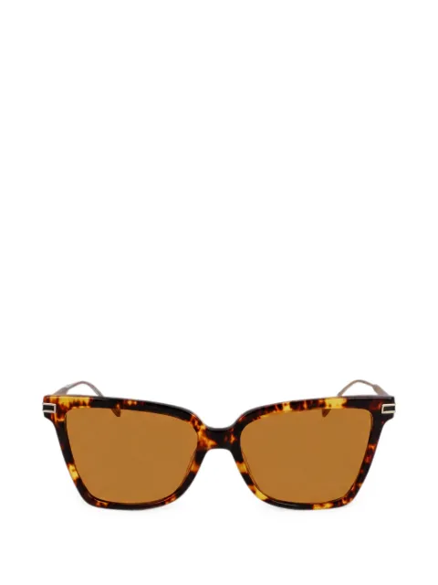 Ferragamo lentes de sol con armazón estilo carey